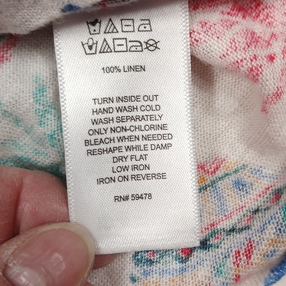 Sigrid Olsen 100% linen sleeveless top size medium - Picture 6 of 14